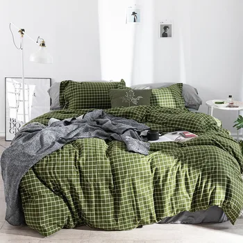 100%Cotton Soft Bedclothes King Queen size Twin Bedding Sets Plaid Bed sheet Duvet cover Fitted sheet Pillowcase ropa de cama 
100%Cotton Soft Bedclothes King Queen size Twin Bedding Sets Plaid Bed sheet Duvet cover Fitted sheet Pillowcase ropa de cama