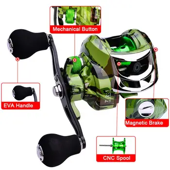 Baitcasting Fishing Reel High Speed 7.1:1 Water Drop Wheel Left/Right Handed 18+1BB Saltwater Sea Ocean Fishing Accesories
Baitcasting Fishing Reel High Speed 7.1:1 Water Drop Wheel Left/Right Handed 18+1BB Saltwater Sea Ocean Fishing Accesories
