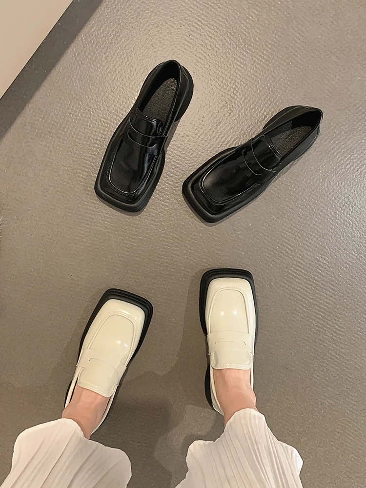 Кожаные туфли, женская обувь, Новинка осени 2021, Нескользящие модные туфли на толстом каблуке средней высоты с квадратным носком
Кожаные туфли, женская обувь, Новинка осени 2021, Нескользящие модные туфли на толстом каблуке средней высоты с квадратным носком