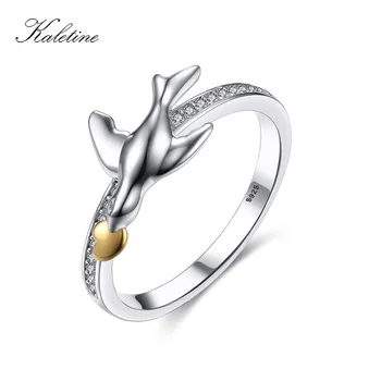 KALETINE 925 Sterling Silver RingS Love Peace Charm White Gold Color Ring CZ Two Tone Women Silver Jewellry Fashion 2018
KALETINE 925 Sterling Silver RingS Love Peace Charm White Gold Color Ring CZ Two Tone Women Silver Jewellry Fashion 2018