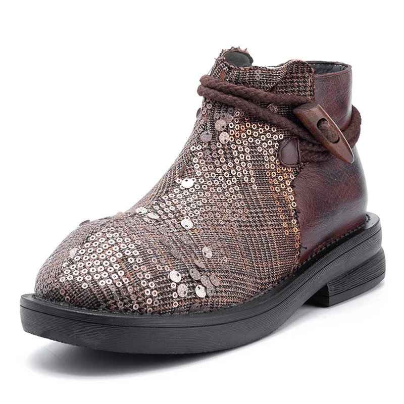 SWONCO Bing Sequine Ankle Boots Women Vintage Shoes 2019 Female Casual Boot Thick Heel Martin Boots Shoes Botas Mujer
SWONCO Bing Sequine Ankle Boots Women Vintage Shoes 2019 Female Casual Boot Thick Heel Martin Boots Shoes Botas Mujer