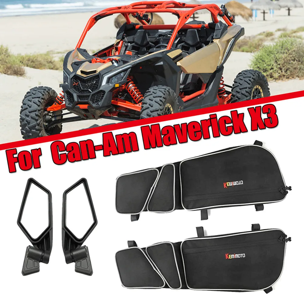 UTV Rear View Mirrors & Front Side Door Bags for Can Am Maverick X3 MAX R Turbo 2017-2019 2018
UTV Rear View Mirrors & Front Side Door Bags for Can Am Maverick X3 MAX R Turbo 2017-2019 2018