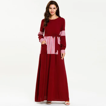 Turkey Muslim Abaya Dress Women Striped Lace-up Maxi Jilbab Pockets Kimono Islamic Moroccan Kaftan Hijab Elbise Dubai Vestidos
Turkey Muslim Abaya Dress Women Striped Lace-up Maxi Jilbab Pockets Kimono Islamic Moroccan Kaftan Hijab Elbise Dubai Vestidos
