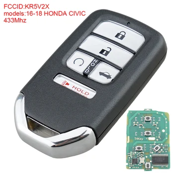 433Mhz 5 Buttons Keyless Entry Smart Prox Remote Car Key Fob with ID47 Chip KR5V2X Fit for 2016 2017 2018 2019 Honda Civic Piot 
433Mhz 5 Buttons Keyless Entry Smart Prox Remote Car Key Fob with ID47 Chip KR5V2X Fit for 2016 2017 2018 2019 Honda Civic Piot