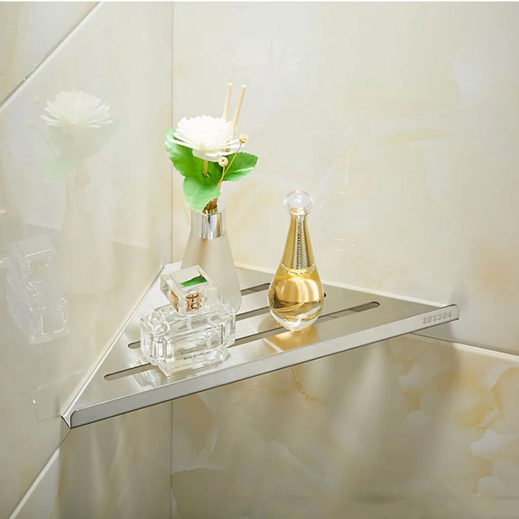 Description Picture 6 of itemBathroom Wall Shelf Shower Room Wall Mounted Shampoo Holder Stainless Steel Shelf Drainer Stripe