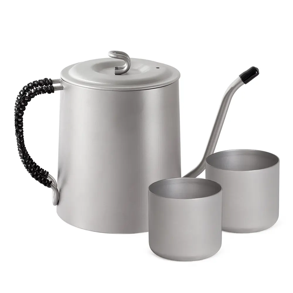 Ultralight 950ml Titanium Tea Kettle Long Narrow Spout Coffee Maker Pot Outdoor Camping Backpacking Outdoor Tableware
Ultralight 950ml Titanium Tea Kettle Long Narrow Spout Coffee Maker Pot Outdoor Camping Backpacking Outdoor Tableware