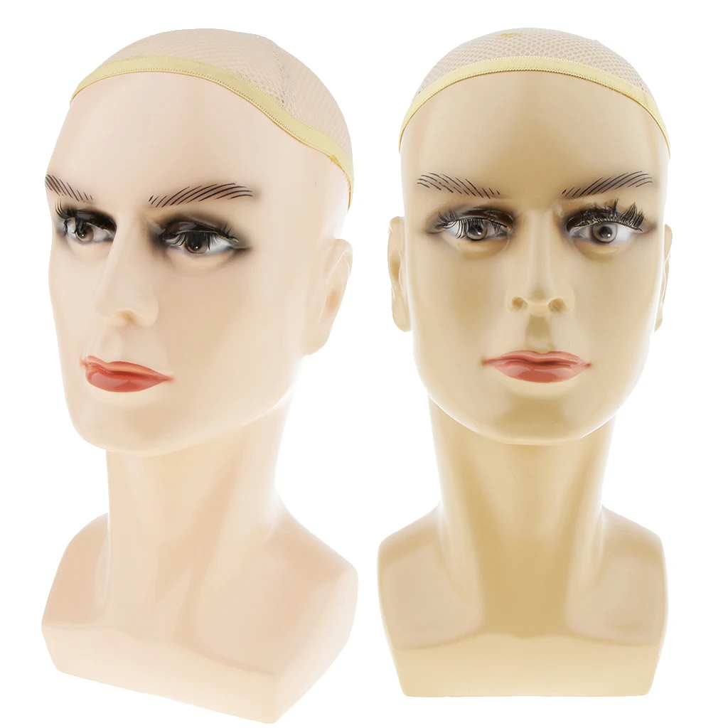 14' Inches Tall Male Realistic Mannequin Head with Net Cap for Wigs, Hats, Sunglasses Jewelry Display 14' Inches Tall Male Realistic Mannequin Head with Net Cap for Wigs, Hats, Sunglasses Jewelry Display