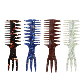 

3 Sides Men’s Oily Hair Pick Lifting Comb Salon Hairdressing Dyeing Coloring Styling Wide Tooth Comb