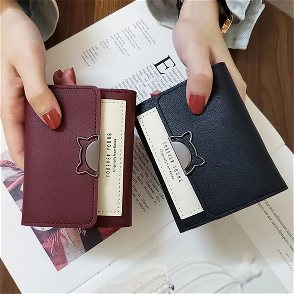 Cute Wallets Leather Women Wallets Fashion Short wallet Student Coin Purse Card Holder Ladies Clutch Bag Cat Small Female Purse
Cute Wallets Leather Women Wallets Fashion Short wallet Student Coin Purse Card Holder Ladies Clutch Bag Cat Small Female Purse