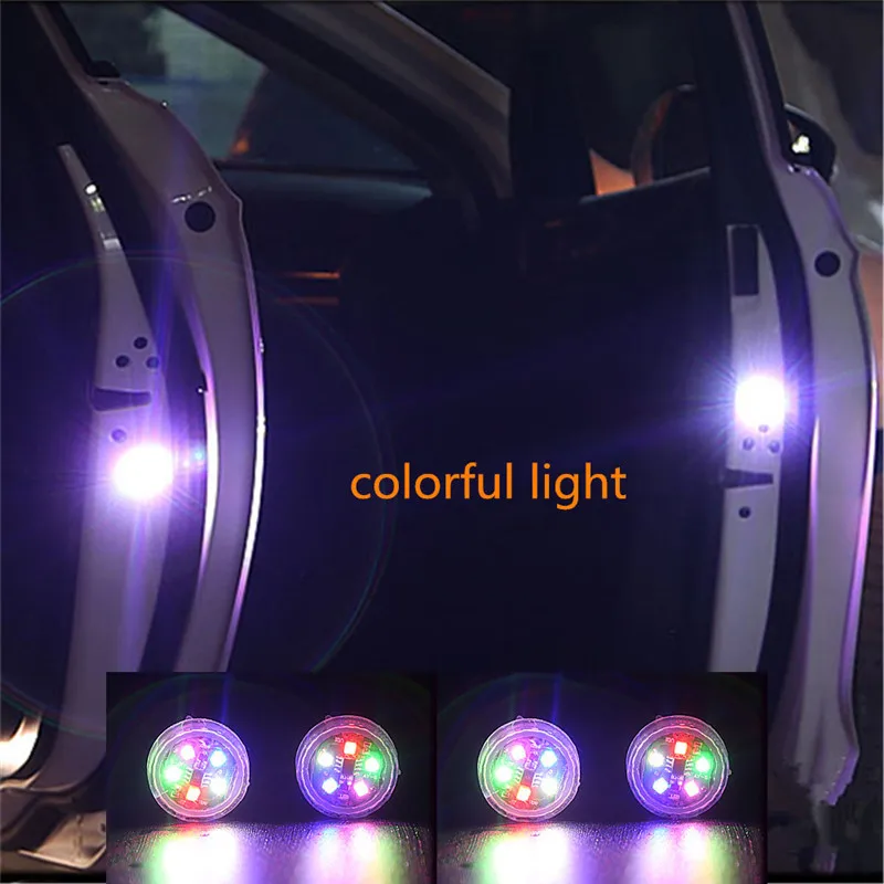 4xUniversal LED Strobe Lamp Car Openning Door Warning Light Safety Anti-collision Flash Lights Wireless Magnetic Signal | Автомобили и