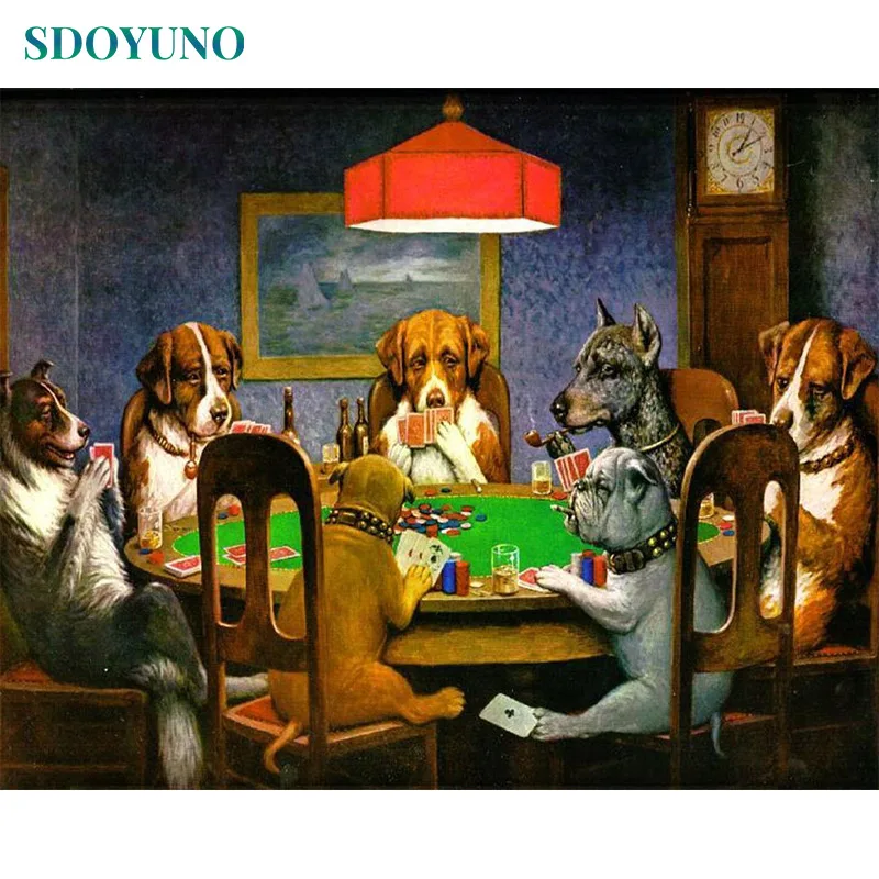 SDOYUNO Drawing By Numbers Animal Chess and Card Room Dog Wall Art 60X75cm DIY Frameless Painting By Numbers For Home Decor
SDOYUNO Drawing By Numbers Animal Chess and Card Room Dog Wall Art 60X75cm DIY Frameless Painting By Numbers For Home Decor