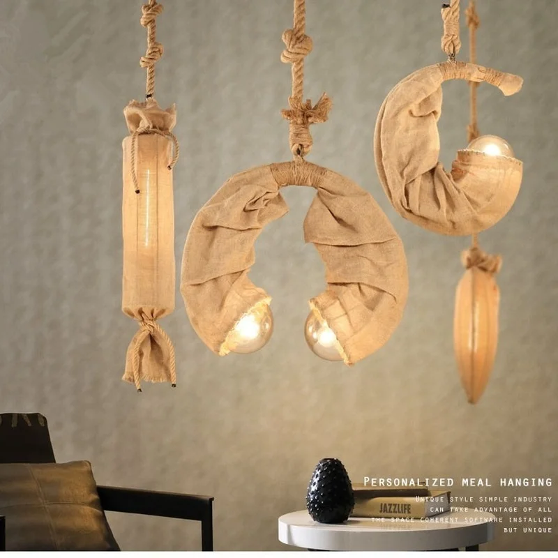 American country retro hemp rope chandelier individuality creative restaurant balcony lamp bar bar clothing store droplight
American country retro hemp rope chandelier individuality creative restaurant balcony lamp bar bar clothing store droplight