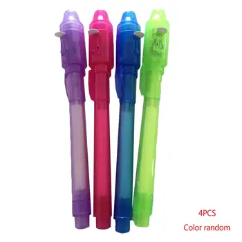 4pcs Creative Magic UV Light Pen Invisible Ink Pen Funny Marker Pen School Supplies Magic Marker Secret Message Gadget Pen
4pcs Creative Magic UV Light Pen Invisible Ink Pen Funny Marker Pen School Supplies Magic Marker Secret Message Gadget Pen