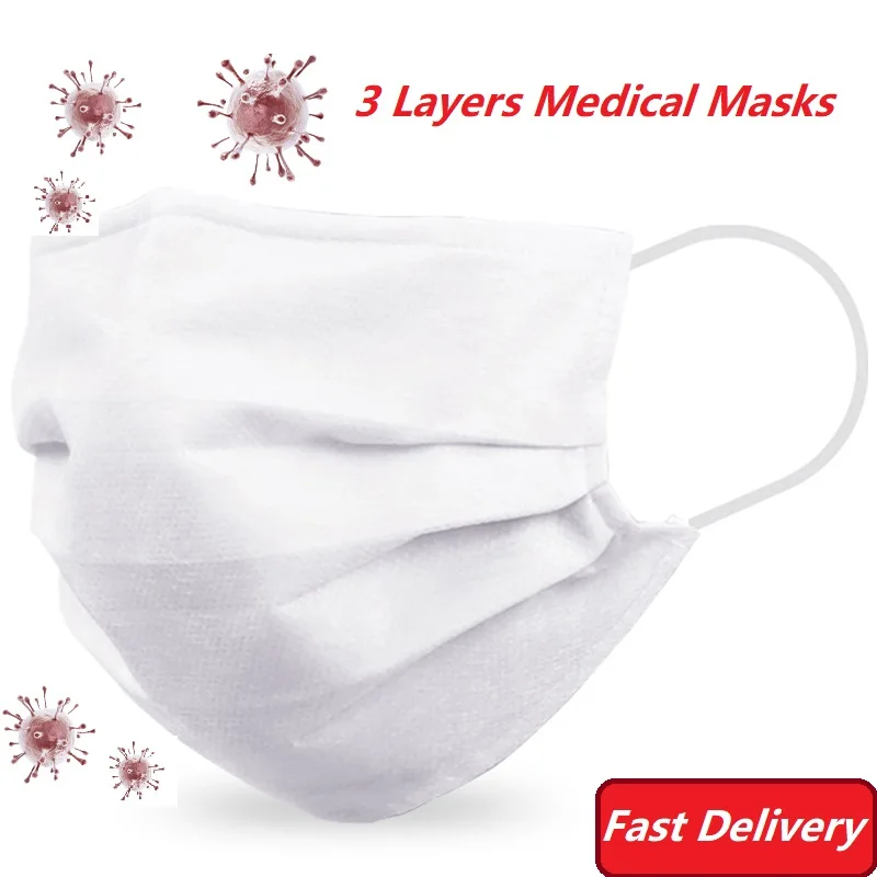 Disposable Masks Non-Woven Face Mouth Mask Anti-dust virus 3 layers Filter Anti-viras Unisex masque stock fast delivery
Disposable Masks Non-Woven Face Mouth Mask Anti-dust virus 3 layers Filter Anti-viras Unisex masque stock fast delivery