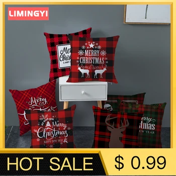 LIMINGYI Christmas Decorations for Home Cushion Cover Pillowcase New Christmas Pillowcase Red Plaid Deer Head Square Sofa ZT014
LIMINGYI Christmas Decorations for Home Cushion Cover Pillowcase New Christmas Pillowcase Red Plaid Deer Head Square Sofa ZT014