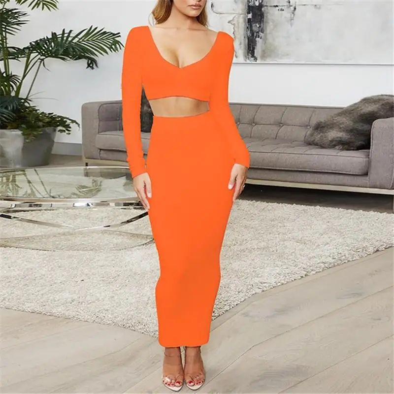 Winter Crop Top And Long Pencil Skirt Two Piece Set Elegant Party Short Top Outfits V-Neck Women Casual Matching Sets
Winter Crop Top And Long Pencil Skirt Two Piece Set Elegant Party Short Top Outfits V-Neck Women Casual Matching Sets