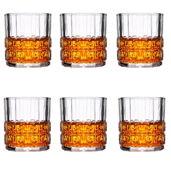 Hellodream old fashioned lead-free whiskey glass for scotch bourbo Set of 6-8.45 oz 
Hellodream old fashioned lead-free whiskey glass for scotch bourbo Set of 6-8.45 oz