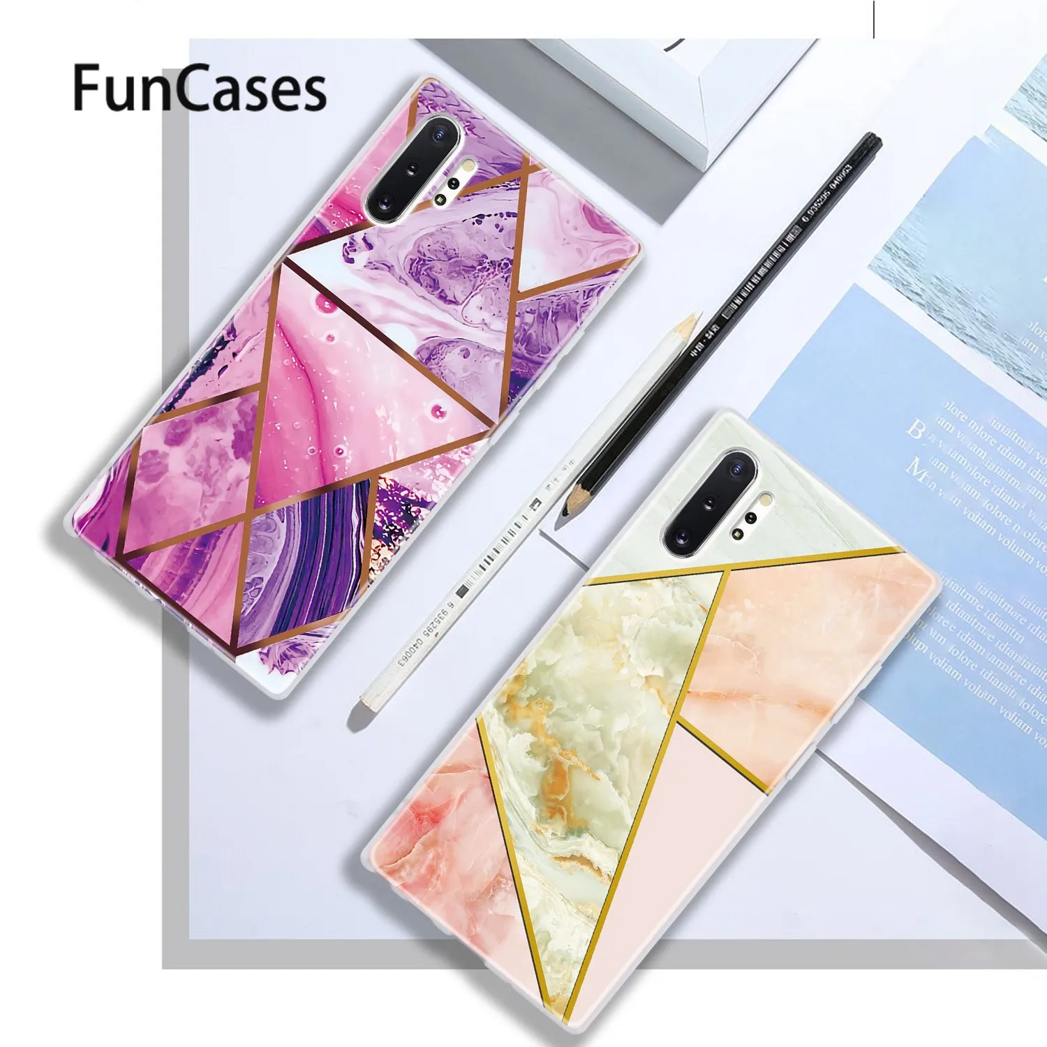 Мягкие чехлы из ТПУ с серебряной проволокой для etui samsung Note 10 Pro рисунком Galaxy