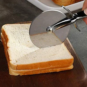 Creative Pizza Cutter Wheel Round Sharp Stainless Steel Blades Pizza Slicer Kitchen Tool with Thickening Handle
Creative Pizza Cutter Wheel Round Sharp Stainless Steel Blades Pizza Slicer Kitchen Tool with Thickening Handle