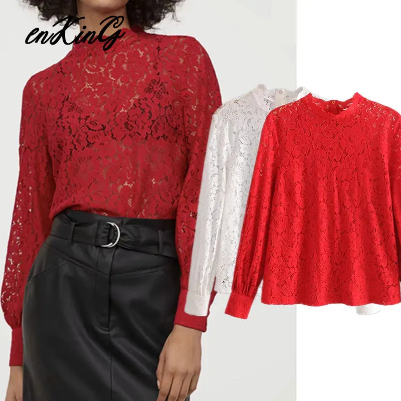 

2019 england style office lady simple the whole lace sexy za blusas mujer de moda 2019 kimono shirt womens top tshirt plus size