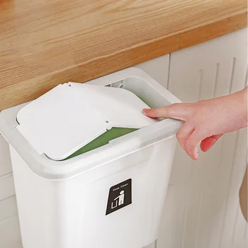 Push-top Trash Can Chef Hanging Automatic Return Lid for Fruit Vegetable Pericarp MYDING
Push-top Trash Can Chef Hanging Automatic Return Lid for Fruit Vegetable Pericarp MYDING