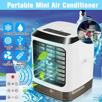 3 in 1 USB Mini Portable Air Conditioner Cooler Humidifier Purifier 7 Colors LED Light Desktop 3 Speed Air Cooling Fan Home
3 in 1 USB Mini Portable Air Conditioner Cooler Humidifier Purifier 7 Colors LED Light Desktop 3 Speed Air Cooling Fan Home