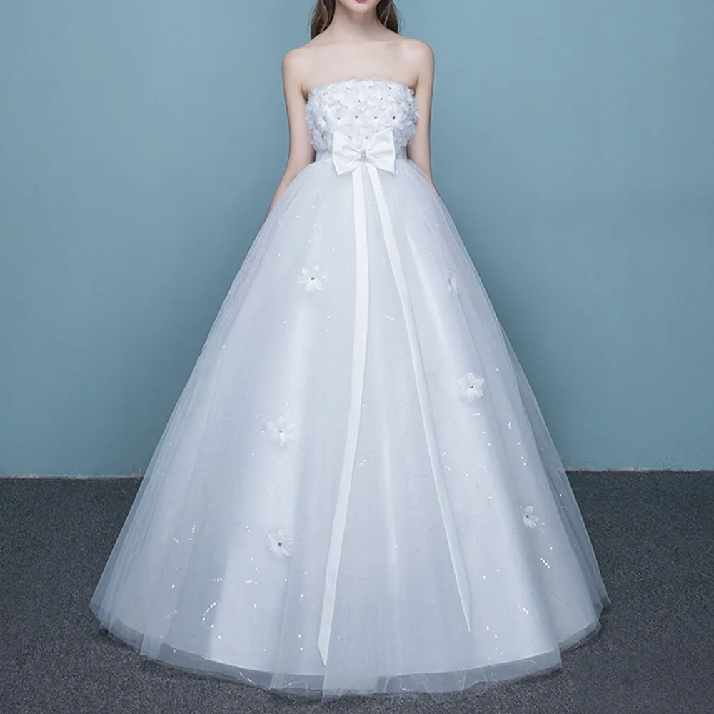Dressv Wedding Dress 2020 Pregnant Bridal Flower Bright Diamond Floor-Length Off-The-Shoulder Bowknot Simple Wedding Dresses
Dressv Wedding Dress 2020 Pregnant Bridal Flower Bright Diamond Floor-Length Off-The-Shoulder Bowknot Simple Wedding Dresses