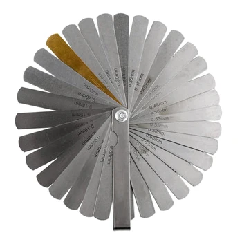32 Blades Feeler Gauge Silver Spark Plug Gap Metric/SAE Measuring Tool 0.02 to 1mm Steel Measuring Tools
32 Blades Feeler Gauge Silver Spark Plug Gap Metric/SAE Measuring Tool 0.02 to 1mm Steel Measuring Tools