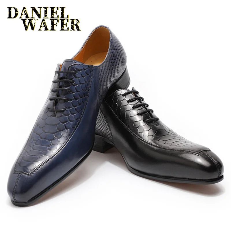 NEW ARRIVALS MEN LEATHER SHOES SNAKE SKIN PRINTS MEN FORMAL DRESS SHOES BLACK BLUE LACE UP POINTED TOE OXFORD SHOES FOR MEN
NEW ARRIVALS MEN LEATHER SHOES SNAKE SKIN PRINTS MEN FORMAL DRESS SHOES BLACK BLUE LACE UP POINTED TOE OXFORD SHOES FOR MEN