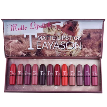 TEAYASON Ultra Matte Velvet Lipstick Set 12Pcs/Set Waterproof 24H Lasting Moisturizer Lipstick Sexy Lip Makeup Nude Cosmetic
TEAYASON Ultra Matte Velvet Lipstick Set 12Pcs/Set Waterproof 24H Lasting Moisturizer Lipstick Sexy Lip Makeup Nude Cosmetic