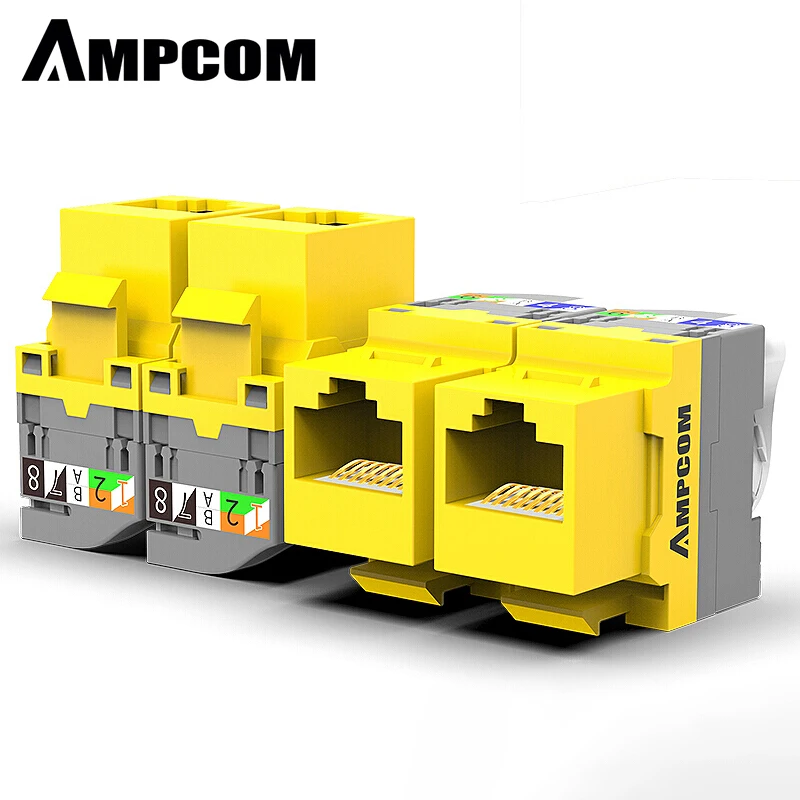 AMPCOM 5-Pack CAT5e RJ45 Tool-Less Keystone Jack, No Punch Down Tool Required UTP Module Connector Yellow
AMPCOM 5-Pack CAT5e RJ45 Tool-Less Keystone Jack, No Punch Down Tool Required UTP Module Connector Yellow