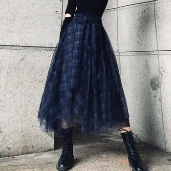 LANMREM 2020 New autumn High Waist 5 Layers Mesh Plaid Skirt Women Streetwear A-line Wild Irregular Bottom Tide PD932
LANMREM 2020 New autumn High Waist 5 Layers Mesh Plaid Skirt Women Streetwear A-line Wild Irregular Bottom Tide PD932