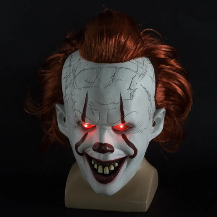 Stephen King's It Chapter Two LED Pennywise Clown Mask Masque Movie Cosplay Helmet Prop masks
Stephen King's It Chapter Two LED Pennywise Clown Mask Masque Movie Cosplay Helmet Prop masks