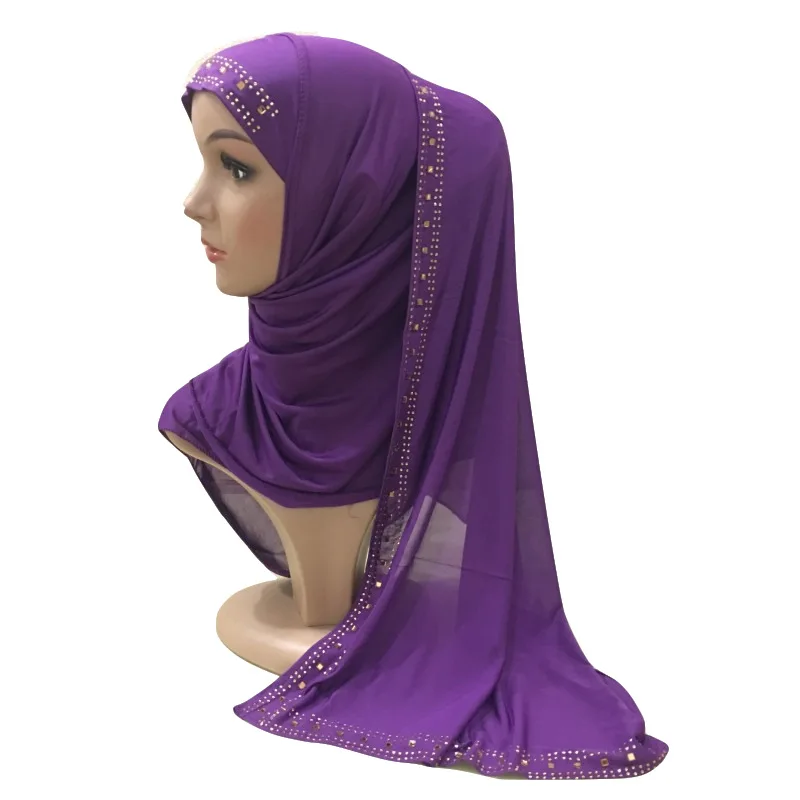 Ice Silk Hijabs Islamic Women Half Instant Hijabs Cap Long Stretchable Gold Rhinestone Arab Muslim Turban Ready To Wear 160X50cm
Ice Silk Hijabs Islamic Women Half Instant Hijabs Cap Long Stretchable Gold Rhinestone Arab Muslim Turban Ready To Wear 160X50cm