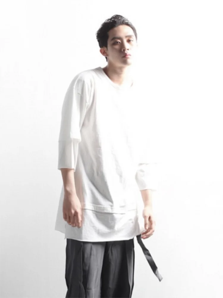 Men's Short Sleeve T-Shirt Summer New Personality Stitching Cuff Hip Hop Fashion Men's Casual Loose Large Size T-Shirt
Men's Short Sleeve T-Shirt Summer New Personality Stitching Cuff Hip Hop Fashion Men's Casual Loose Large Size T-Shirt