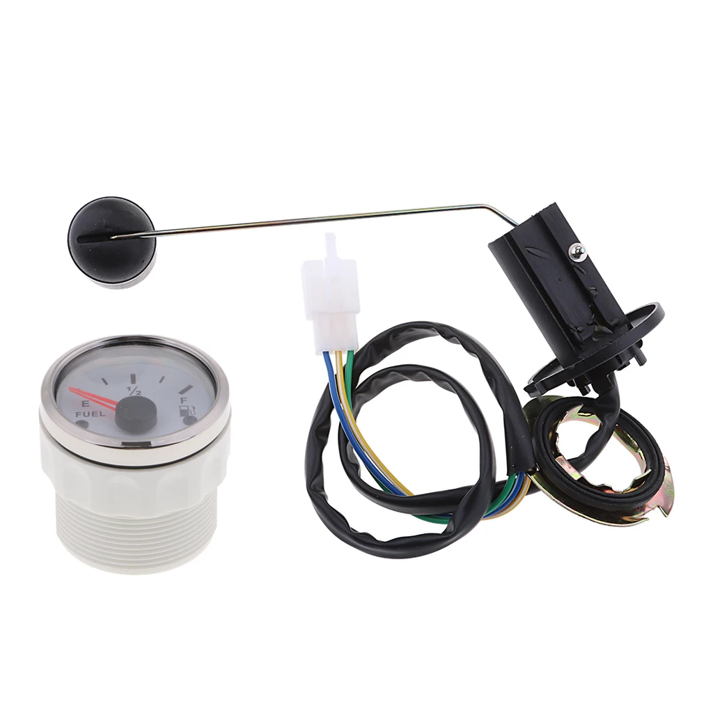 White 52mm Marine Boat Digital Fuel Level Meter Gauge With Fuel Sensor Kit White 52mm Marine Boat Digital Fuel Level Meter Gauge With Fuel Sensor Kit