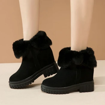 Brand New high-quality Cow Suede Leather With Fur Stylish Winter Shoes Boots Women Internal Increase Heels Snow Boots
Brand New high-quality Cow Suede Leather With Fur Stylish Winter Shoes Boots Women Internal Increase Heels Snow Boots