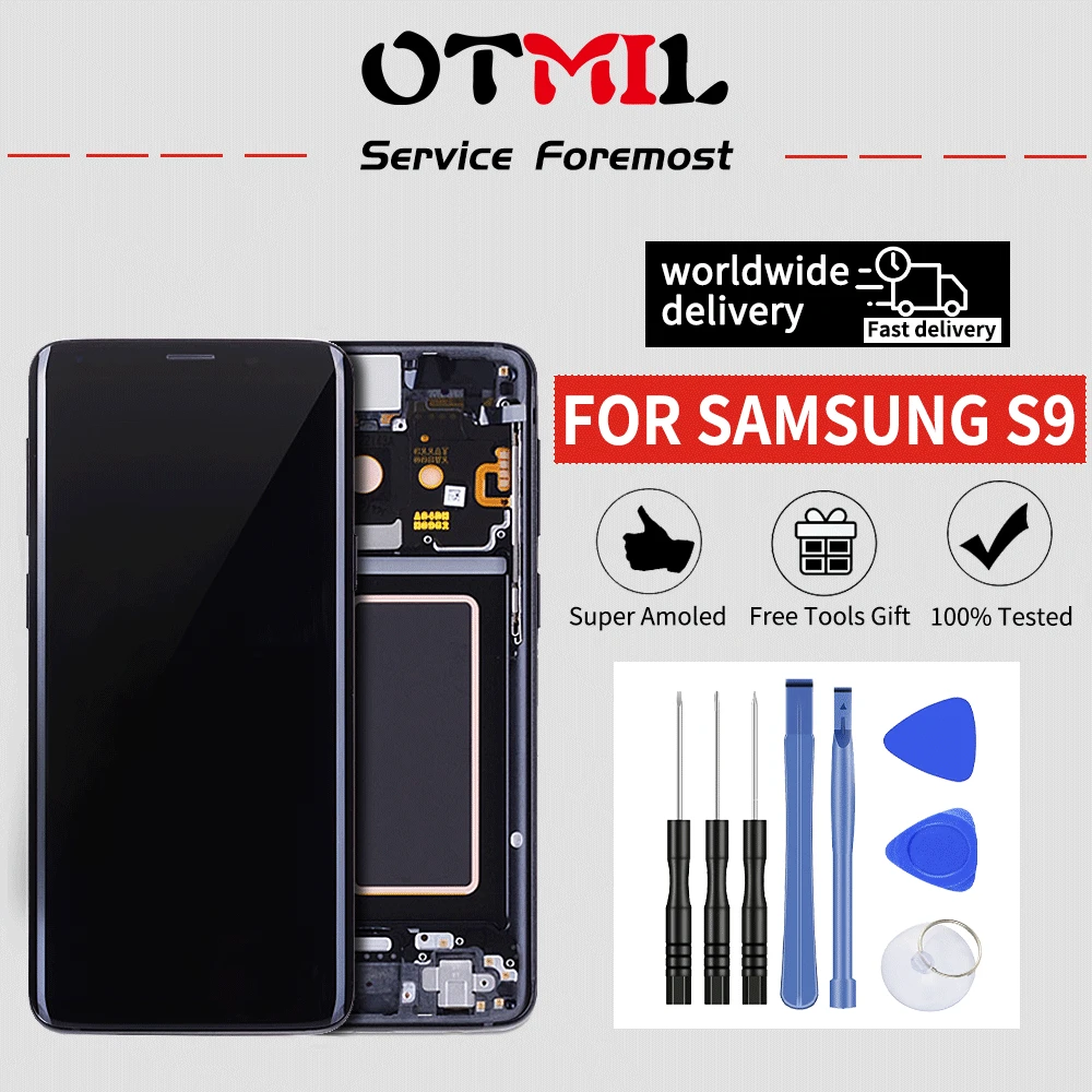 5.8" 100% Super AMOLED For SAMSUNG GALAXY S9 LCD Touch Screen Frame Digitizer G960F LCD For SAMSUNG Galaxy S9 Display #1
5.8" 100% Super AMOLED For SAMSUNG GALAXY S9 LCD Touch Screen Frame Digitizer G960F LCD For SAMSUNG Galaxy S9 Display #1