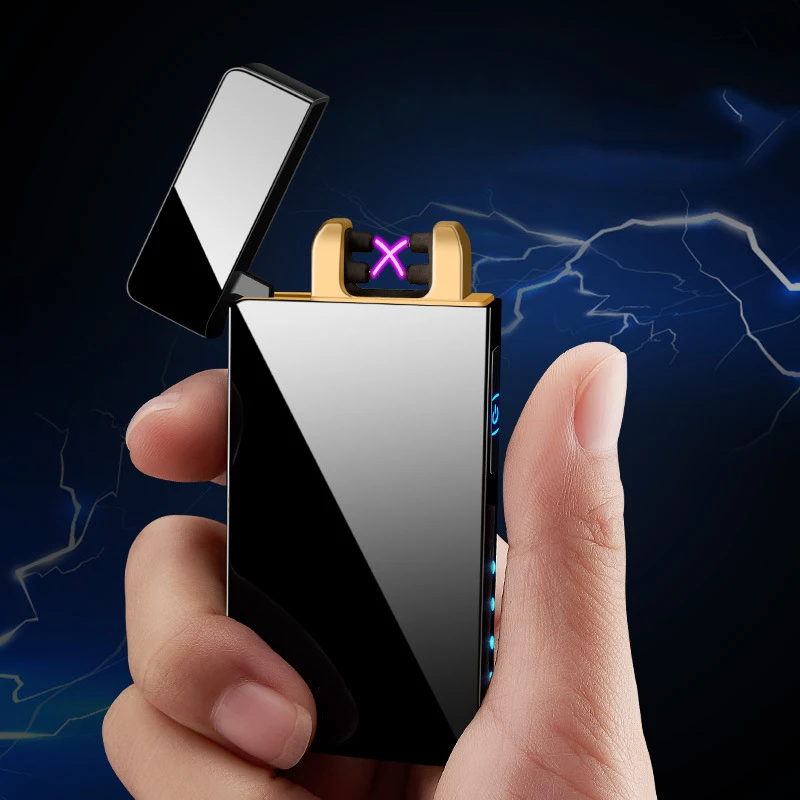 Fingerprint Touch Sensor Lighter Charging Usb Arc Cigarette Lighter Windproof and Fmaleless Double-arc Durable Encendedores
Fingerprint Touch Sensor Lighter Charging Usb Arc Cigarette Lighter Windproof and Fmaleless Double-arc Durable Encendedores