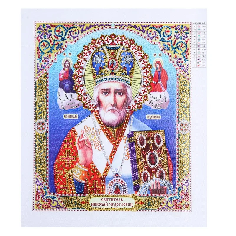 5D Diy Special Shaped Diamond Painting Icon Of Leader True Religious Men Embroidery Rhinestones Cross Stitch | Дом и сад