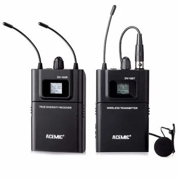 DV-100 Transmitter Receiver Mic True Diversity Interview Wireless Microphone System Special designed for DSLR Carema
DV-100 Transmitter Receiver Mic True Diversity Interview Wireless Microphone System Special designed for DSLR Carema