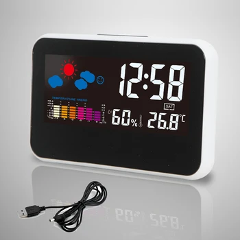 Hot Sale Led Digital Alarm Clock Snooze Electronic Desk Table Clock Travel Alarmclock With Colorful Backlight Weather Station
Hot Sale Led Digital Alarm Clock Snooze Electronic Desk Table Clock Travel Alarmclock With Colorful Backlight Weather Station