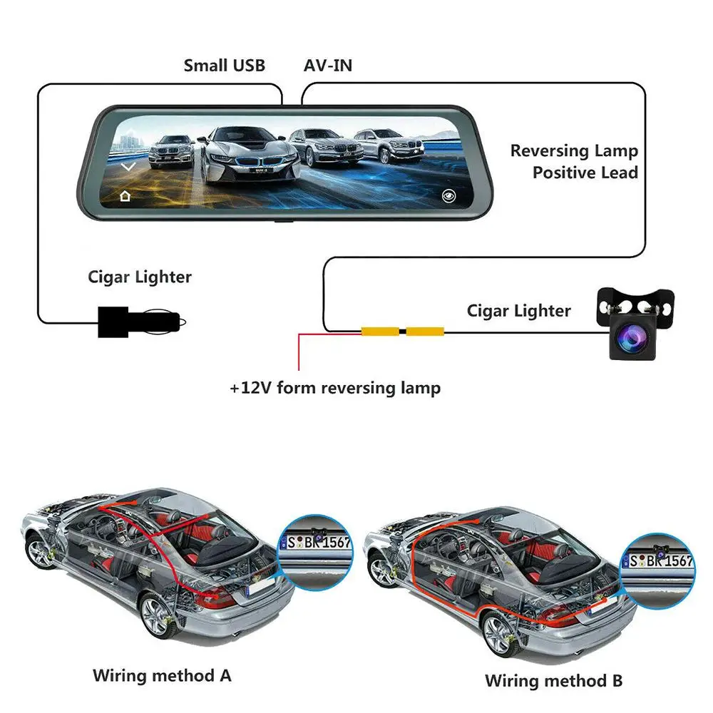 10inch HD 1080P Dual Lens Car DVR Dash Cam Video Camera Recorder Rearview Mirror Cyclic Recording Bult in GPS With Microphone
10inch HD 1080P Dual Lens Car DVR Dash Cam Video Camera Recorder Rearview Mirror Cyclic Recording Bult in GPS With Microphone