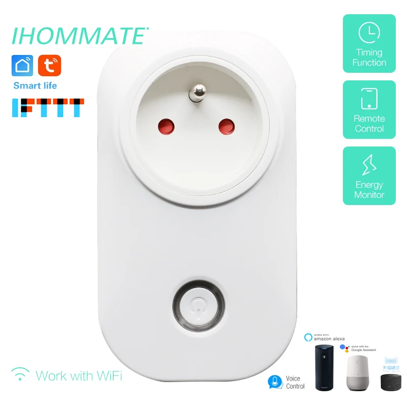 10pcs WIFI Smart France Plug Power Monitor 16A FR BE CZ Smart Socket Wireless Outlet Voice Control Work with Alexa Google home
10pcs WIFI Smart France Plug Power Monitor 16A FR BE CZ Smart Socket Wireless Outlet Voice Control Work with Alexa Google home