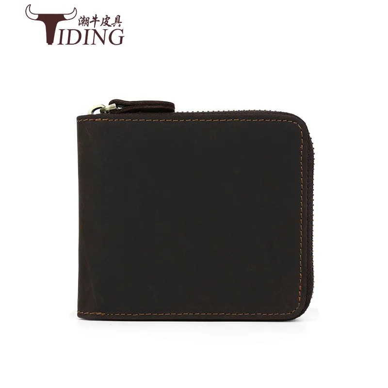 Tiding Short Vintage Horse Leather Body Hugging Zipper Wallet Genuine Leather Wallet Cowhide Purse Coin Purse 9038
Tiding Short Vintage Horse Leather Body Hugging Zipper Wallet Genuine Leather Wallet Cowhide Purse Coin Purse 9038