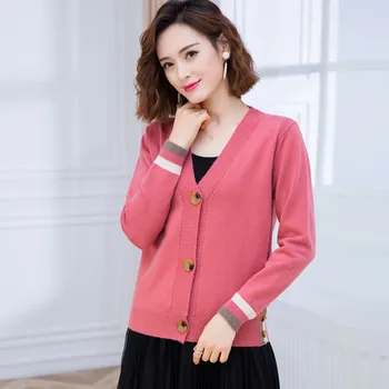 2020 Autumn ji hua girdear qing nv zhuang Cashmere Wool Cardigan Casual Korean-style Solid Color V-neck Knitted Sweater a Wholes
2020 Autumn ji hua girdear qing nv zhuang Cashmere Wool Cardigan Casual Korean-style Solid Color V-neck Knitted Sweater a Wholes