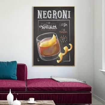 Negroni Cocktail Bar Drinks and Cocktail Signs Retro Poster Canvas Print Bar Decor Wall Art Decor No Frame 
Negroni Cocktail Bar Drinks and Cocktail Signs Retro Poster Canvas Print Bar Decor Wall Art Decor No Frame