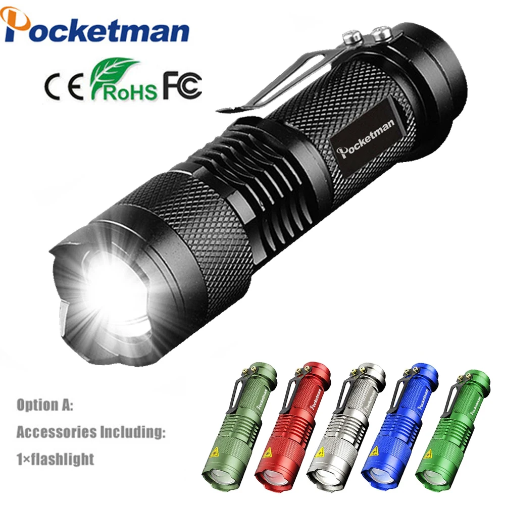 9000lm led flashlight torch lantern portable mini Zoomable torches outdoor camping emergency lamp with pen holder | Лампы и освещение