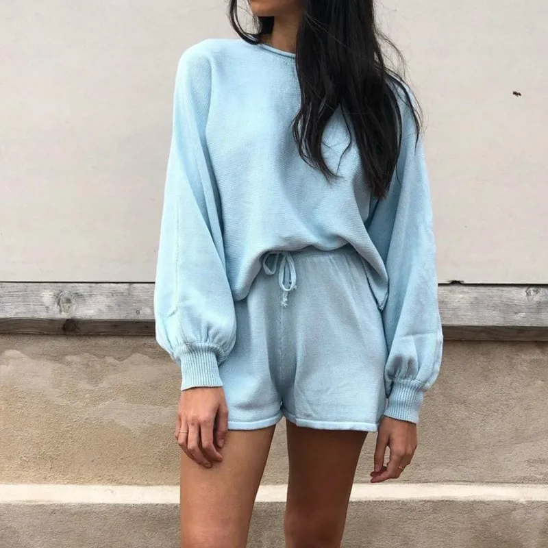 Autumn Beach Casual Puff Long Sleeve Two Piece Set Sweater Crop Top and Shorts Drawstring Spring 2 Piece Street Women Set Outfit
Autumn Beach Casual Puff Long Sleeve Two Piece Set Sweater Crop Top and Shorts Drawstring Spring 2 Piece Street Women Set Outfit