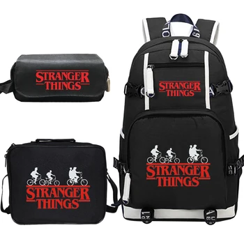 Mochila Stranger Things Backpack Women 3pcs/set lunch totes Pencil Case School Bags for Teenage Girls Boy Laptop Travel Backpack 
Mochila Stranger Things Backpack Women 3pcs/set lunch totes Pencil Case School Bags for Teenage Girls Boy Laptop Travel Backpack